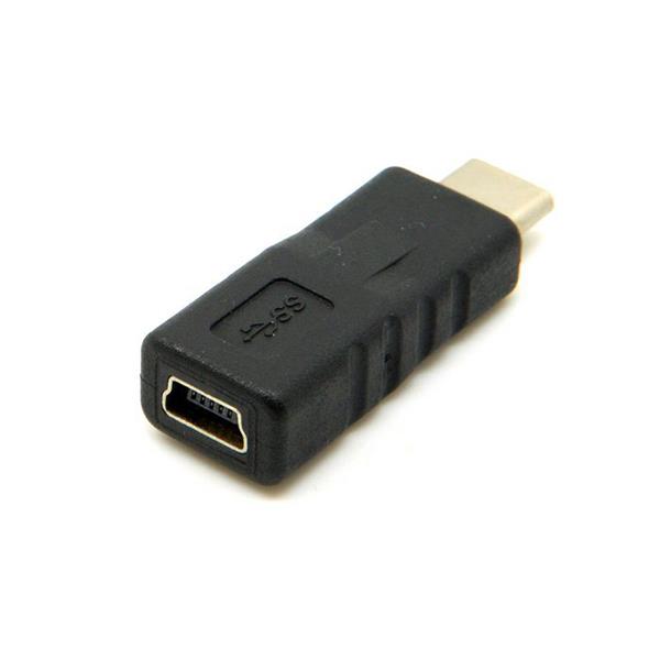 USB tipo C macho a 5 pin Mini B female adapter.jpg USB Type C male to 5 pin Mini B female adapter.jpg