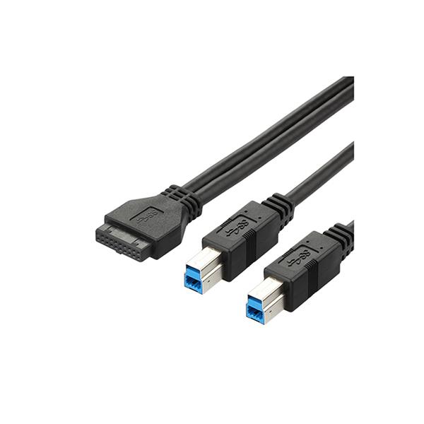 Doble USB 3.0 Tipo B macho a USB 3.0 Cable macho de 20 pines.jpg