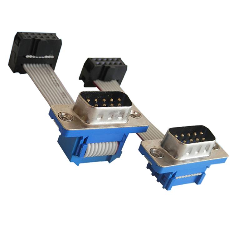 DB9 RS232 macho a cable de alimentación de cinta de puerto serie de 10 pines