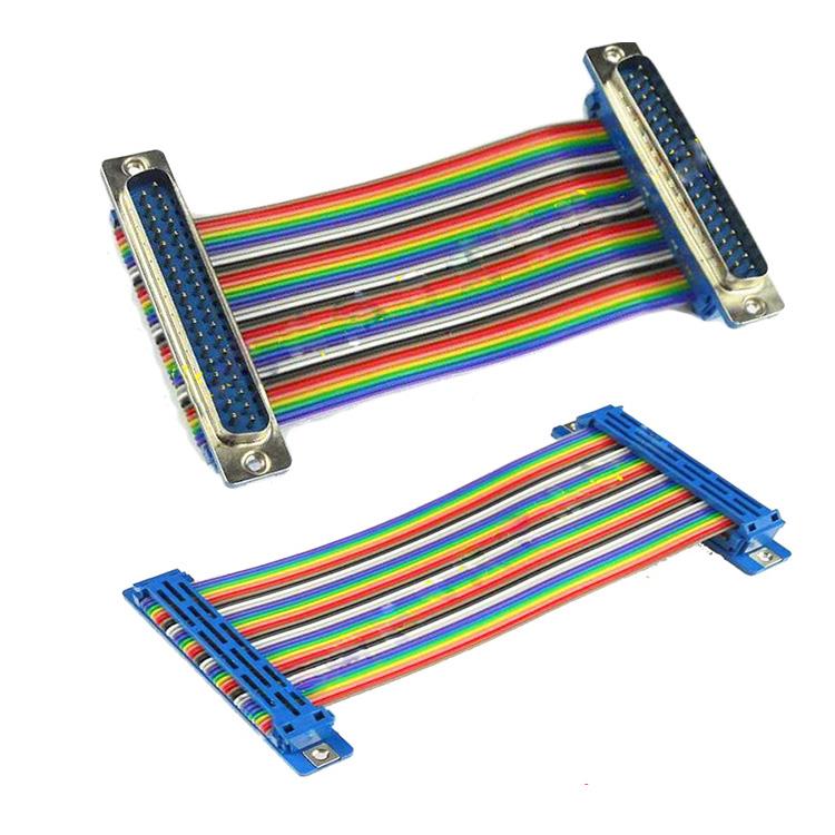 Cable plano plano de cinta de conector DB37 de paso de 2,54 mm