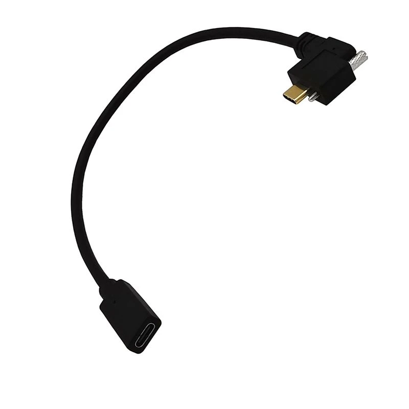 Screw lock Left angle USB reduce C male to USB reduce C female Cable Screw lock Left angle USB reduce C male to USB reduce C female Cable