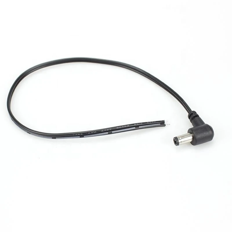 DC5.5 x 2.1 90 Degree Open End Pigtail Cable