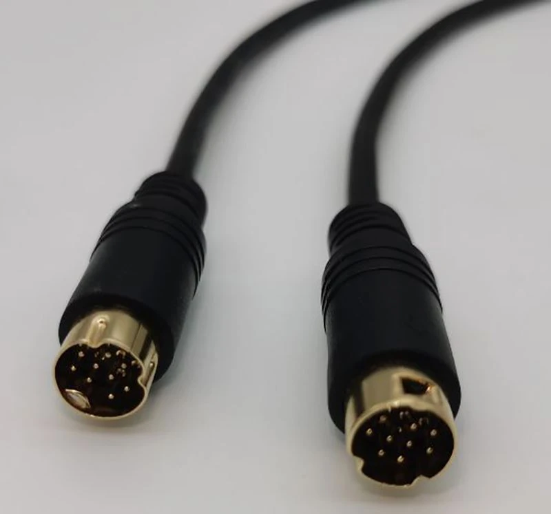 Gold Plated Din 9 pin to 9 Pin Din Audio Cable