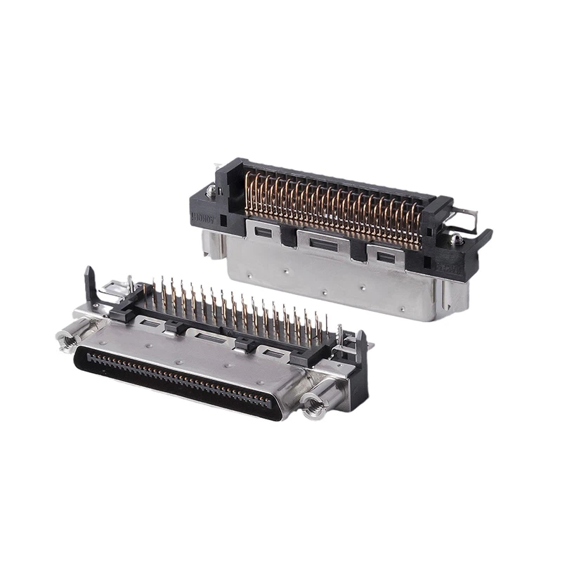 Right angle VHDCI 68 pin male plug-in connector Right angle VHDCI 68 pin male plug-in connector