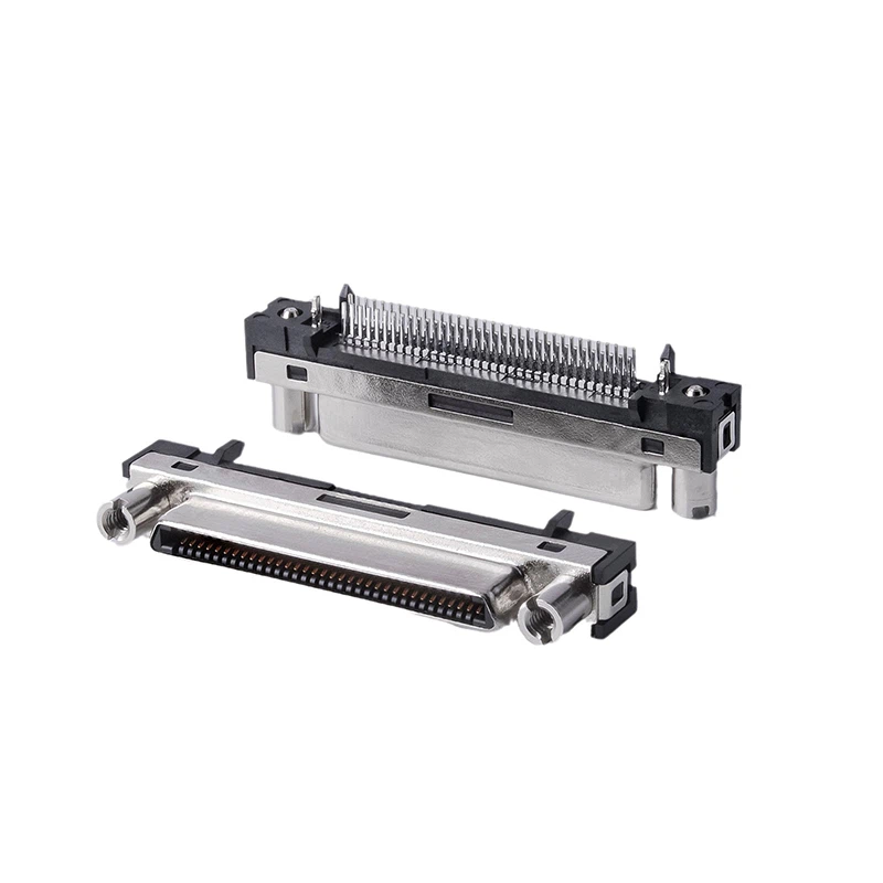 VHDCI 68pin female 180℃PCB Clip Type Connector VHDCI 68pin female 180℃PCB Clip Type Connector