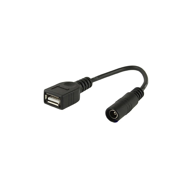 5.5 x 2.1mm hembra a USB 2.0 A hembra DC cable de alimentación