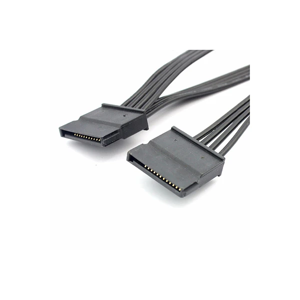 Hard Drive IDE Molex to 4-Port 15Pin SATA Power Cable