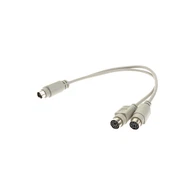 Mini-DIN 6 macho a 2 x mini-DIN 6 hembra Splitter Cable