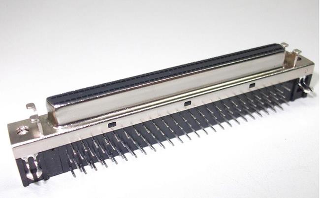 Conector hembra SCSI HD 100 Pin de 90 grados con soporte de pestillo