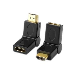 360 grados HDMI macho adaptador giratorio hembra