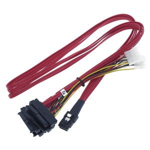 Mini SAS SFF-8087 a 4x SFF-8482 cable con cable de alimentación Molex