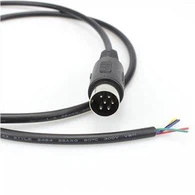 Din 6 Pin Macho Monitor Teclado Cable Abierto