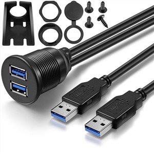 Cable de extensión del panel de montaje empotrado dual USB3.0