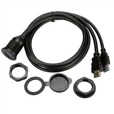 IP67 HDMI USB3.0 AUX Dashboard Cable impermeable