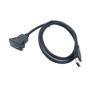 Cable de extensión cuadrado USB 3.0 para montaje empotrado en panel