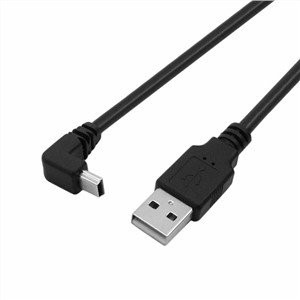USB 2.0 A macho a mini B macho hacia arriba ángulo doble cable