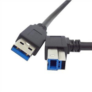 USB 3.0 A macho a 90 grados B macho up angle cable