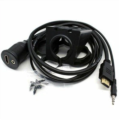 Cable de montaje en panel empotrado HDMI de 3,5 mm a prueba de agua