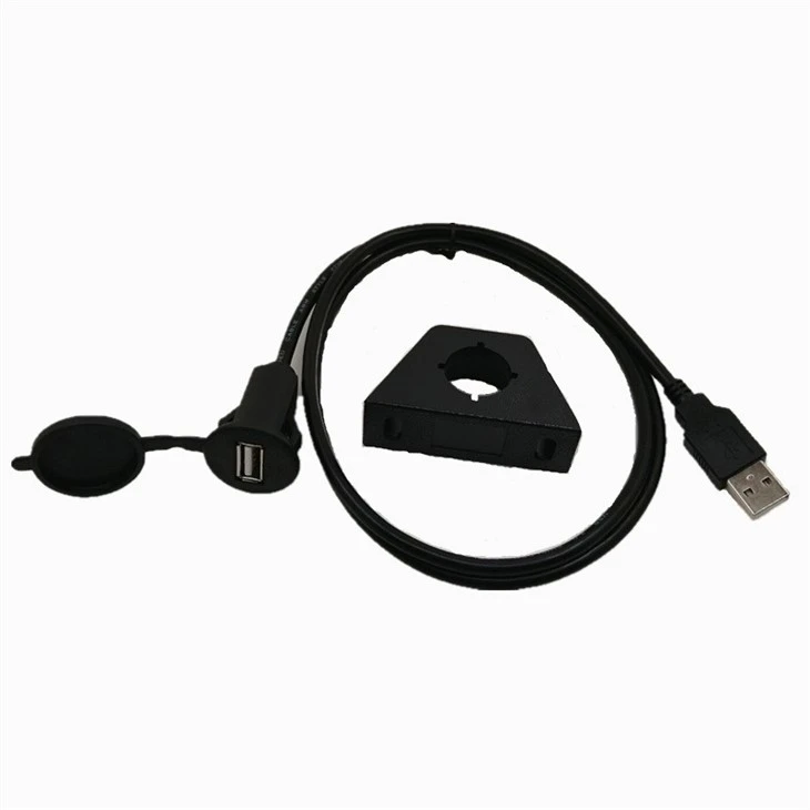 USB2.0 Waterproof automotive Panel Flush Mount Cable